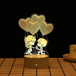 image-USB 3D Night Light Cartoon Acrylic LED Bedside Lamp Touch Control