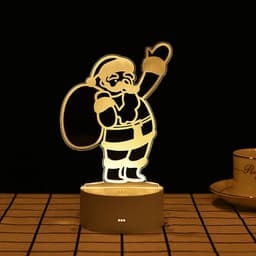 image-USB 3D Night Light Cartoon Acrylic LED Bedside Lamp Touch Control