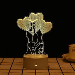 image-USB 3D Night Light Cartoon Acrylic LED Bedside Lamp Touch Control