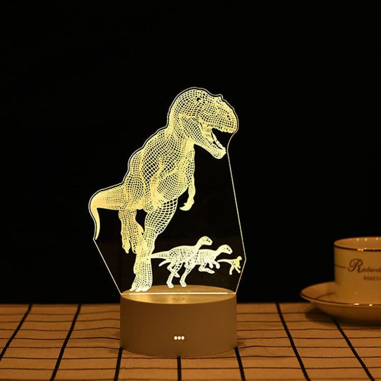 image-USB 3D Night Light Cartoon Acrylic LED Bedside Lamp Touch Control