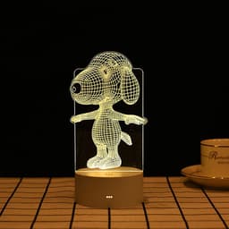 image-USB 3D Night Light Cartoon Acrylic LED Bedside Lamp Touch Control