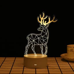 image-USB 3D Night Light Cartoon Acrylic LED Bedside Lamp Touch Control