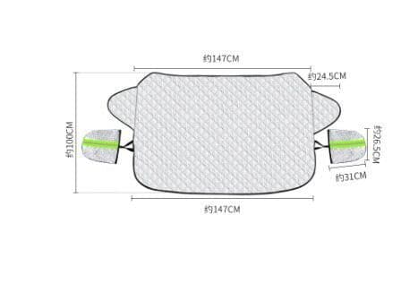 image-Car Windshield Snow Cover Magnetic Sunshade Winter Frost Protection