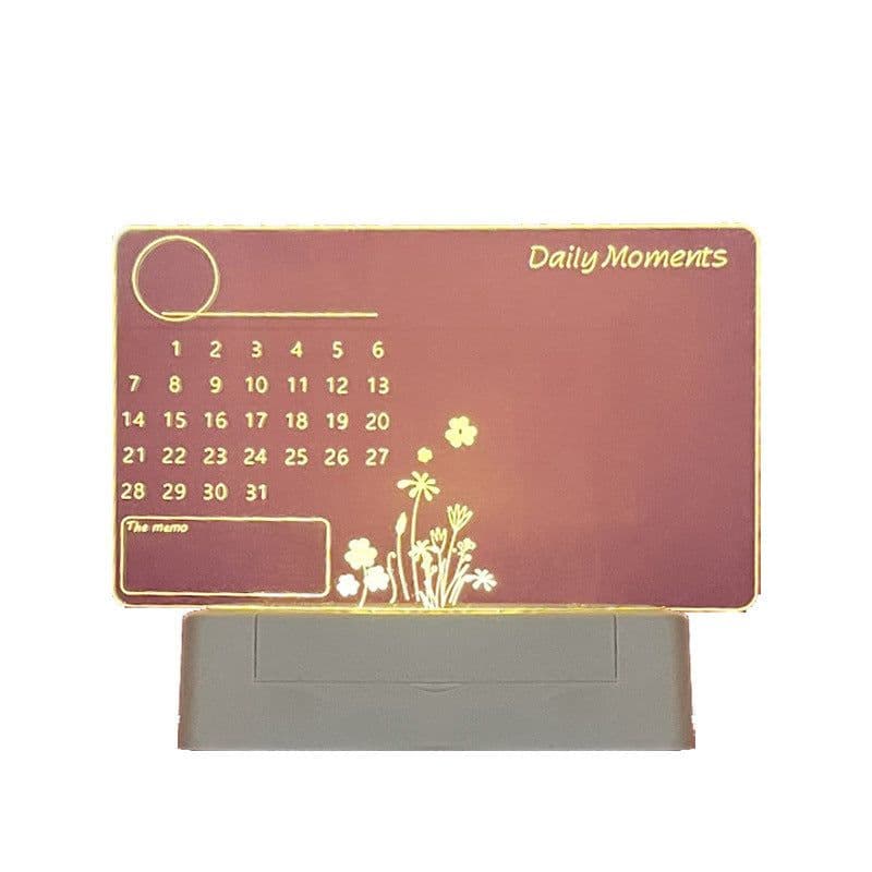image-Insch Acrylic LED Calendar Message Board with Pen 100x150mm