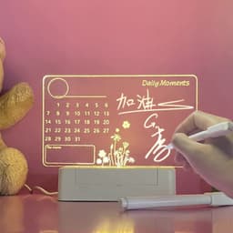 image-Insch Acrylic LED Calendar Message Board with Pen 100x150mm