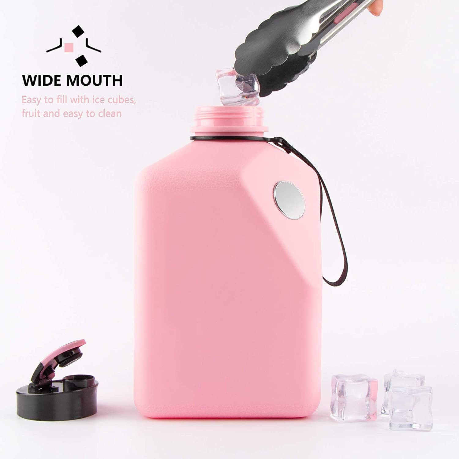 image-Tofeel 2.5L Sports Water Bottle with Phone Holder Black Plastic