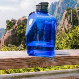 image-Tofeel 2.5L Sports Water Bottle with Phone Holder Black Plastic