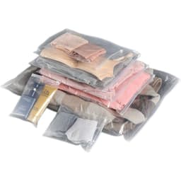 image-Frosted PE Zipper Bag Clothing Packaging 20x20cm 16 Silk