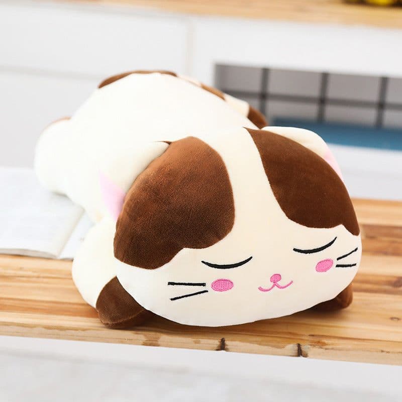 image-Creative Soft Cat Plush Toy 80cm Brown Elastic Fleece
