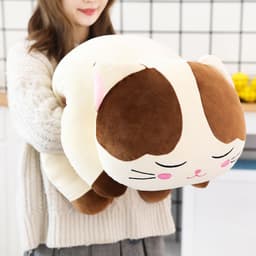 image-Creative Soft Cat Plush Toy 80cm Brown Elastic Fleece