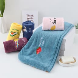 image-CozyYarn Coral Fleece Dry Hair Cap Towel Wrap 25x65cm