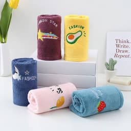 image-CozyYarn Coral Fleece Dry Hair Cap Towel Wrap 25x65cm