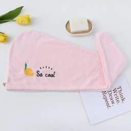 image-CozyYarn Coral Fleece Dry Hair Cap Towel Wrap 25x65cm