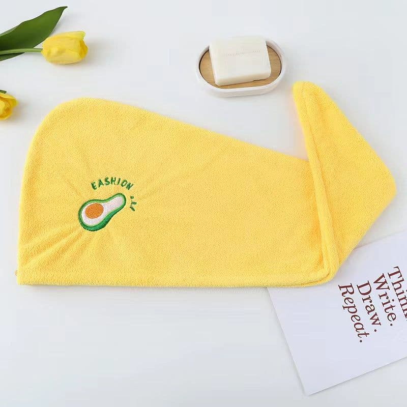 image-CozyYarn Coral Fleece Dry Hair Cap Towel Wrap 25x65cm