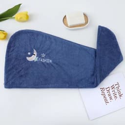 image-CozyYarn Coral Fleece Dry Hair Cap Towel Wrap 25x65cm