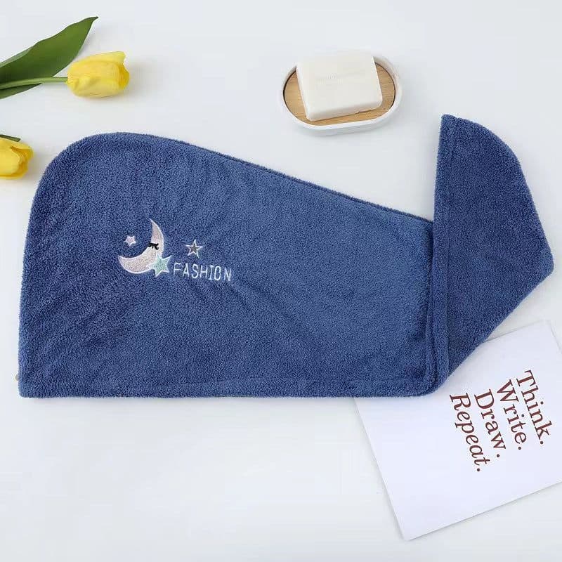image-CozyYarn Coral Fleece Dry Hair Cap Towel Wrap 25x65cm