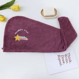 image-CozyYarn Coral Fleece Dry Hair Cap Towel Wrap 25x65cm