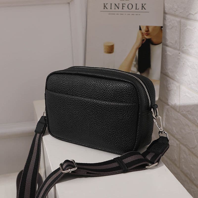image-Women's PU Leather Crossbody Bag Small Square Shoulder Messenger Bag