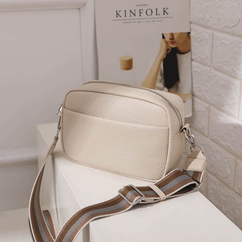 image-Women's PU Leather Crossbody Bag Small Square Shoulder Messenger Bag