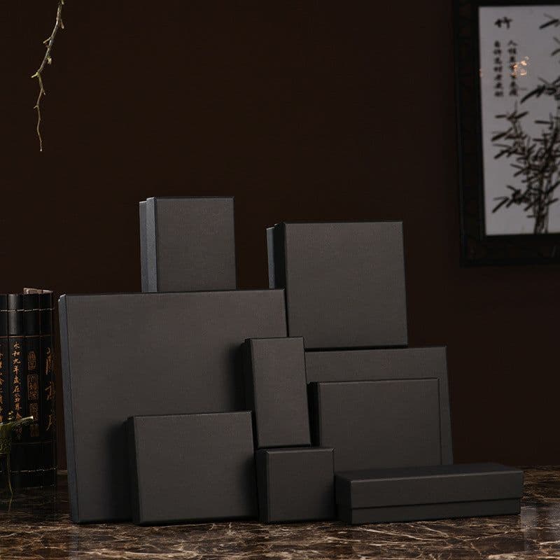 image-Yin Mouse Black Kraft Paper Gift Box 23.5x16x7cm Heaven and Earth Cover