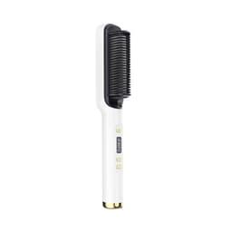 image-LCD Ionic Hair Straightener Brush 2-in-1 Styling Comb