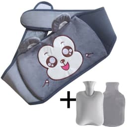 image-Hot Water Bottle with Plush Belt for Heating Therapy