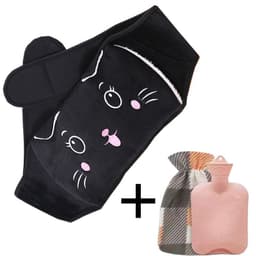 image-Hot Water Bottle with Plush Belt for Heating Therapy