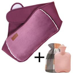 image-Hot Water Bottle with Plush Belt for Heating Therapy