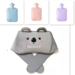 image-Hot Water Bottle with Plush Belt for Heating Therapy