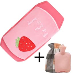 image-Hot Water Bottle with Plush Belt for Heating Therapy