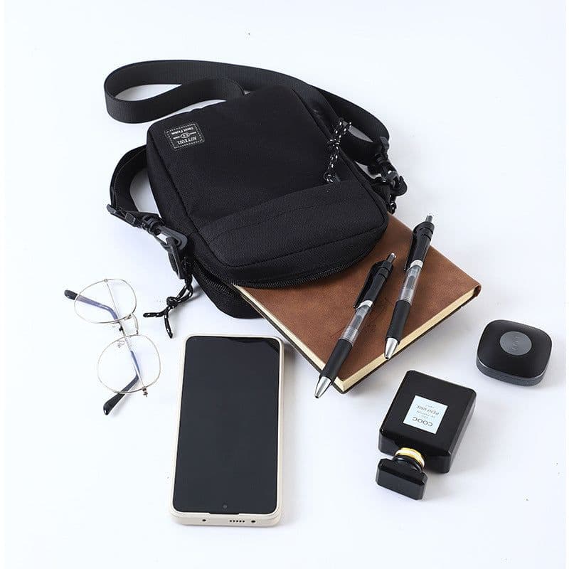 image-Mikanu Men's Shoulder Messenger Bag Oxford Cloth Crossbody Satchel