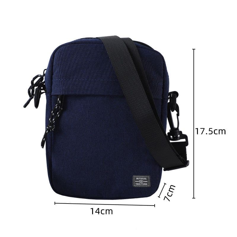 image-Mikanu Men's Shoulder Messenger Bag Oxford Cloth Crossbody Satchel
