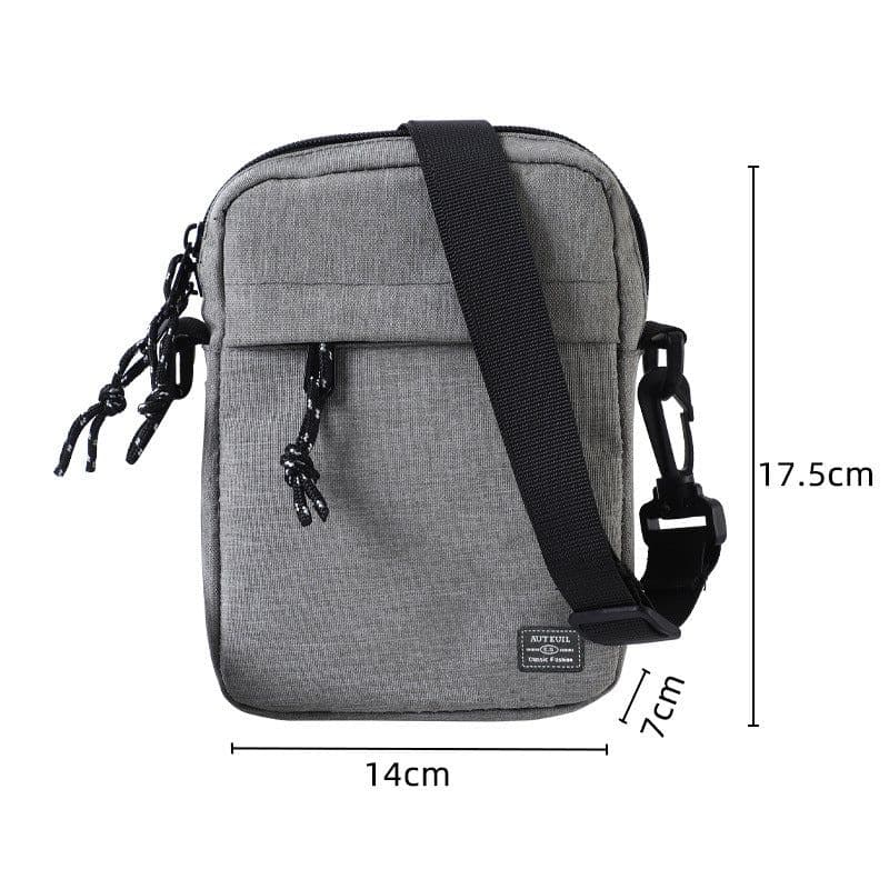 image-Mikanu Men's Shoulder Messenger Bag Oxford Cloth Crossbody Satchel