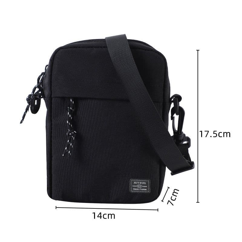 image-Mikanu Men's Shoulder Messenger Bag Oxford Cloth Crossbody Satchel