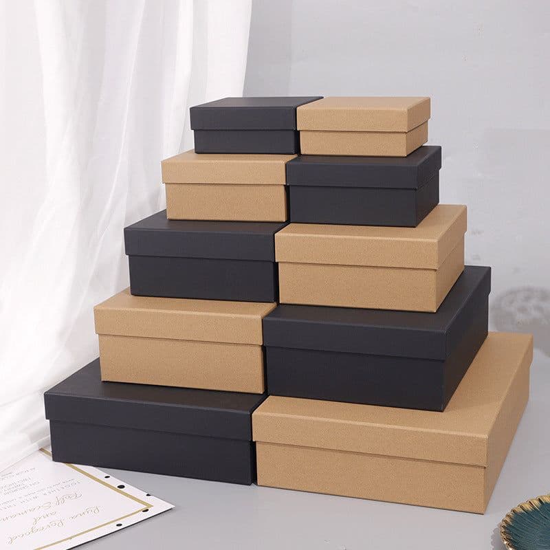 image-Murphy Rectangular Gift Box with Lid 34.8x24.8x10cm White Cardboard