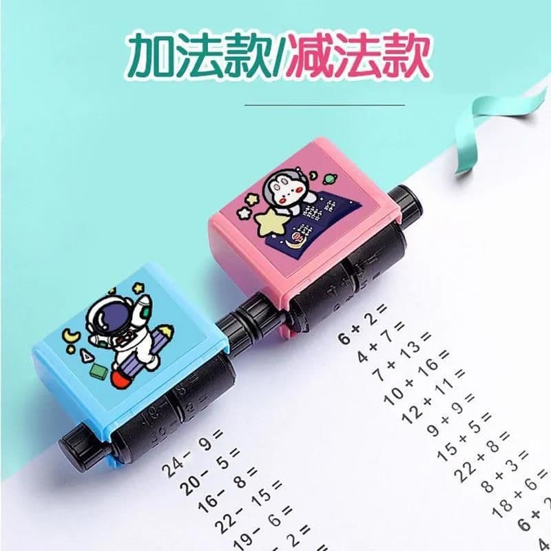 image-Math Rolling Stamp for Primary School Students Addition Subtraction Practice