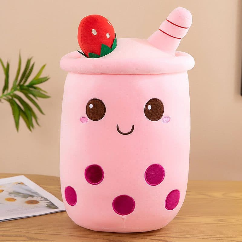 image-Plush Milk Tea Cup Doll Pillow 70cm Short Plush PP Cotton Fill
