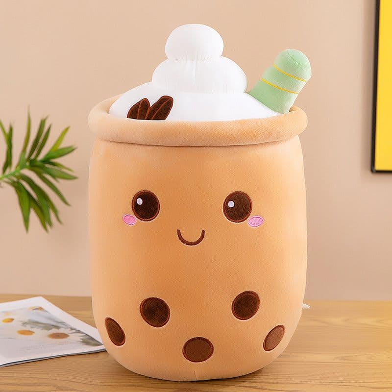 image-Plush Milk Tea Cup Doll Pillow 70cm Short Plush PP Cotton Fill