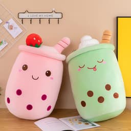 image-Plush Milk Tea Cup Doll Pillow 70cm Short Plush PP Cotton Fill