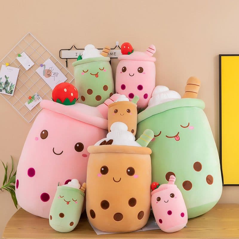 image-Plush Milk Tea Cup Doll Pillow 70cm Short Plush PP Cotton Fill