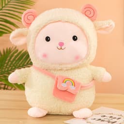 image-Rainbow Wool Plush Lamb Doll 80cm Super Soft Toy