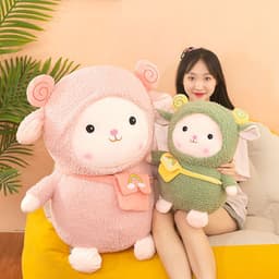 image-Rainbow Wool Plush Lamb Doll 80cm Super Soft Toy
