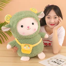 image-Rainbow Wool Plush Lamb Doll 80cm Super Soft Toy