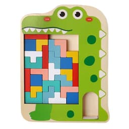 image-3D Wooden Tetris Puzzle Educational Toy for Kids 4-6 Years