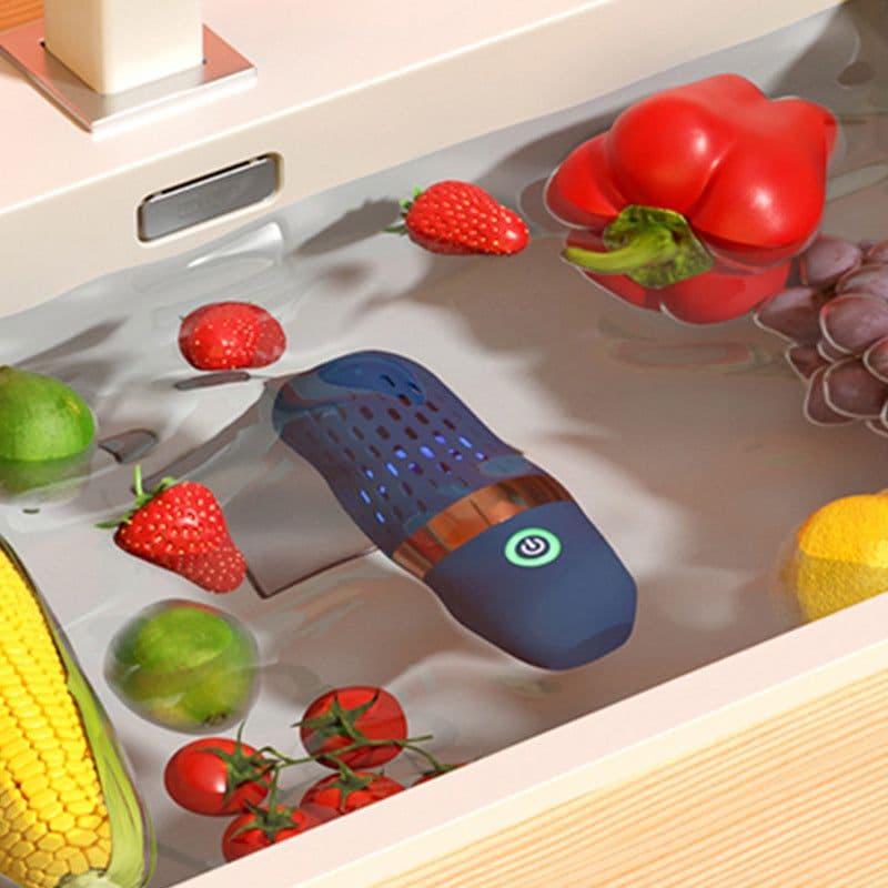 image-Wireless Capsule Food Purifier 4L Vegetable Washing Machine Blue