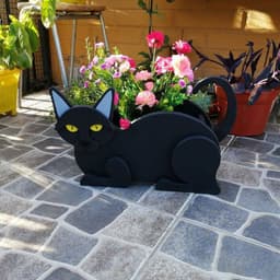 image-Cat Planter Pot Garden Art Decoration Animal Flower Pot