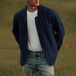 image-Men's Solid Color Casual Jacket Long Sleeve Loose Fit Spring Fall