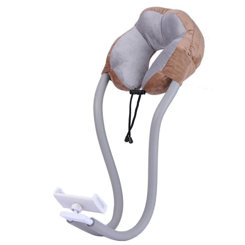 image-FeixiangPillow U-Shaped Neck Pillow with Mobile Phone Bracket