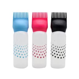 image-Hair Dye Comb Bottle Applicator 17cm Blue Hairdressing Tool