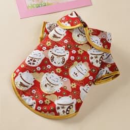 image-Pet Dog Cat Tang Suit Festive Holiday Costume Warm Clothing